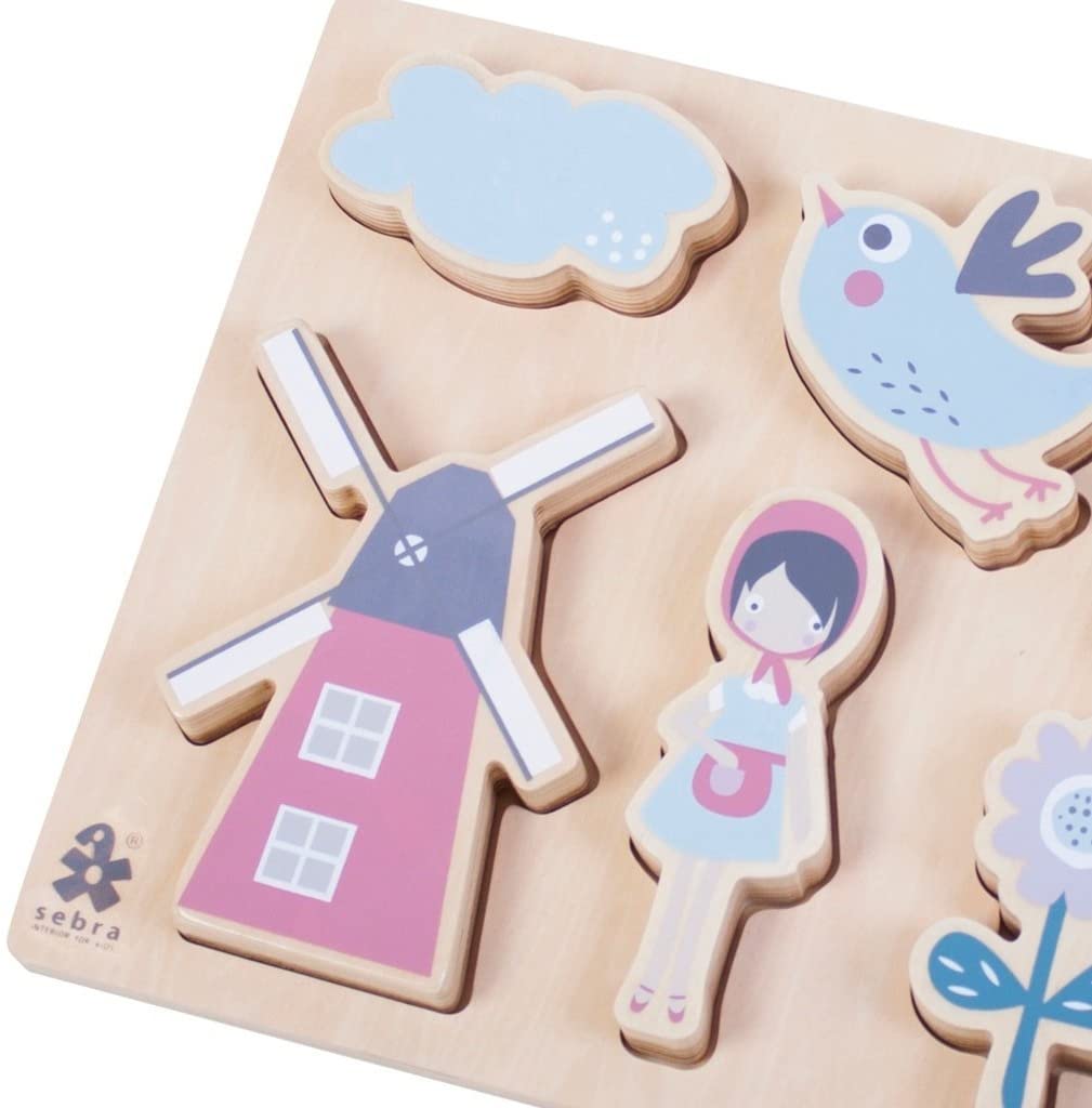 Sebra Farm puzzle legno a incastri fattoria 38 cm