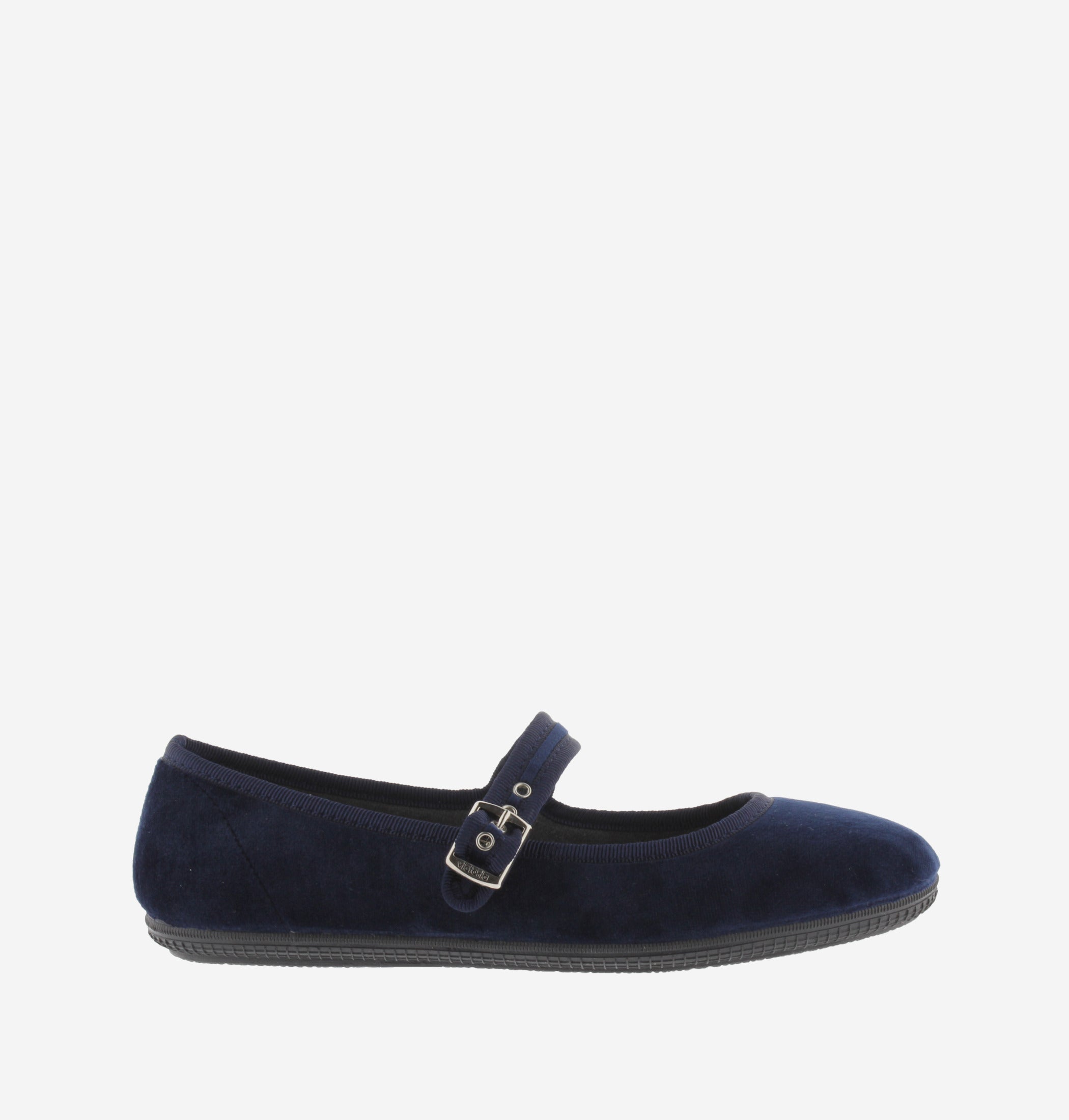 Victoria ballerine velluto bambina blu marino