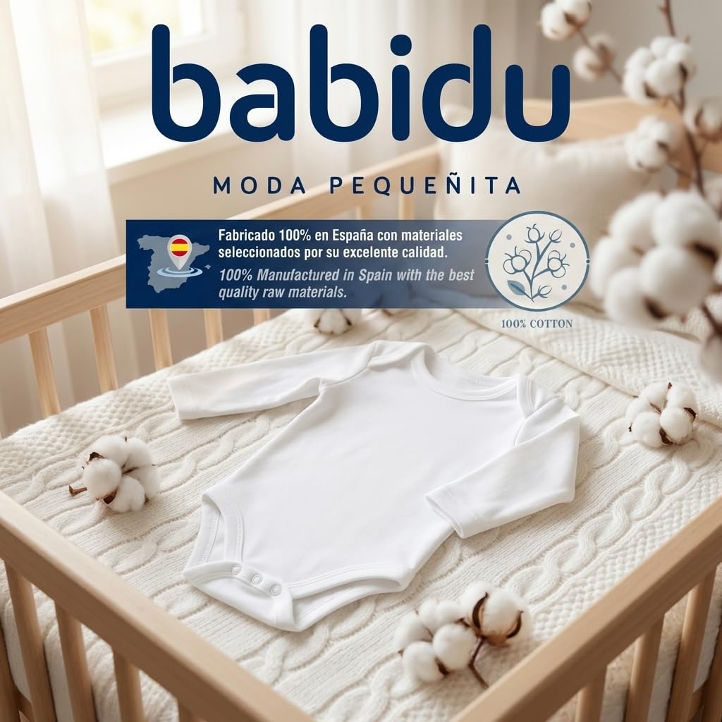 Babidu body manica corta cotone bianco 9-12 mesi