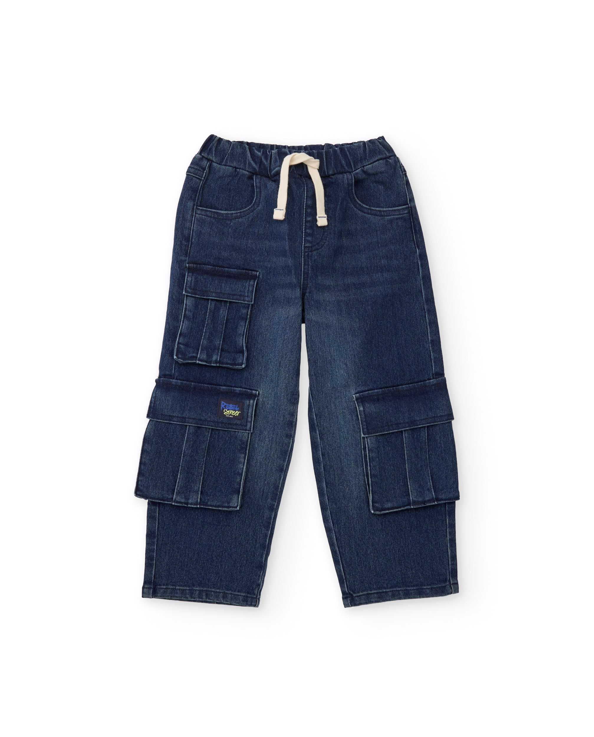 Tuc Tuc Rebel Street pantaloni cargo bambino denim blu