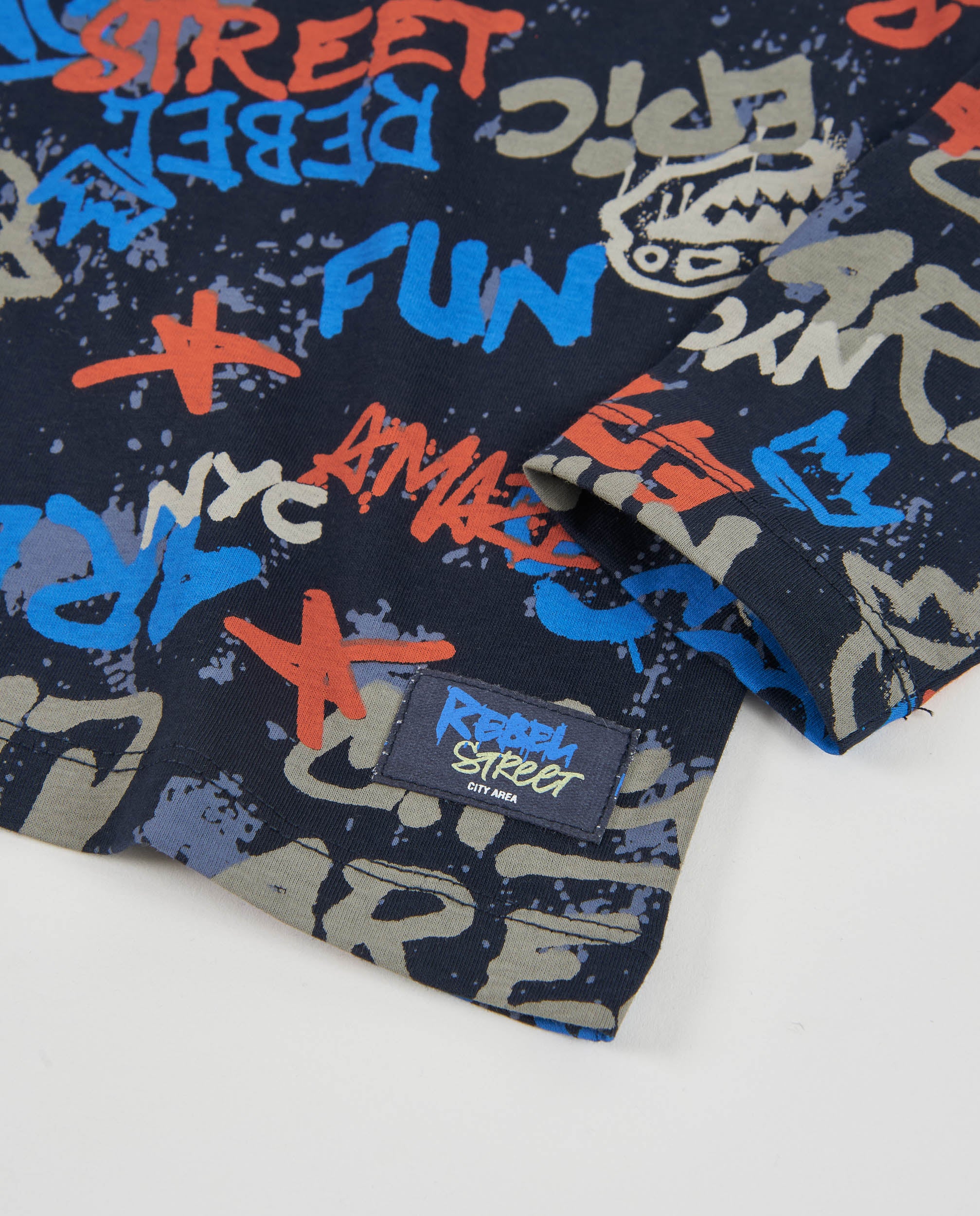 Tuc Tuc Rebel Street maglia bambino graffiti blu 4A