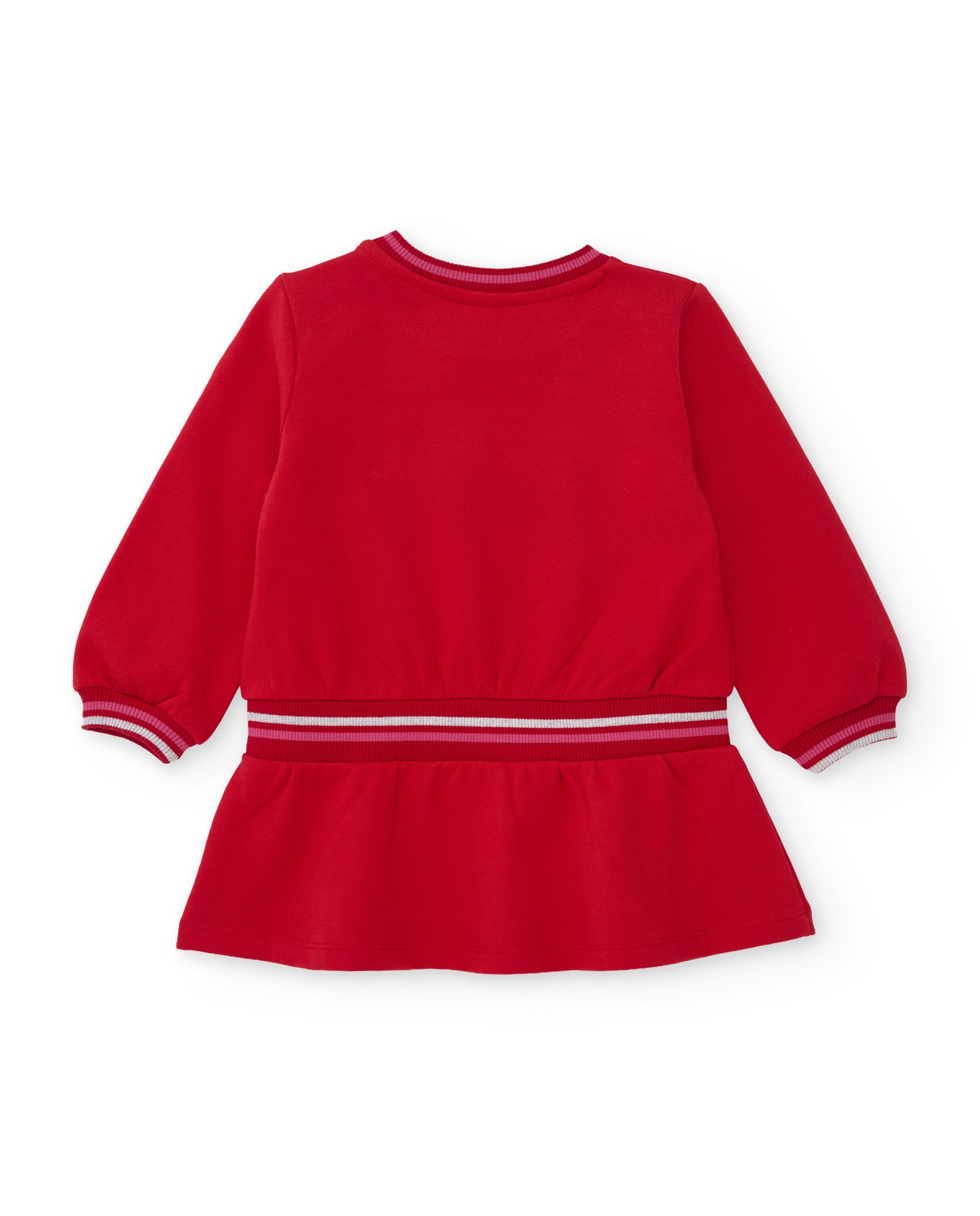 Tuc tuc vestito bambina rosso in pile con volant