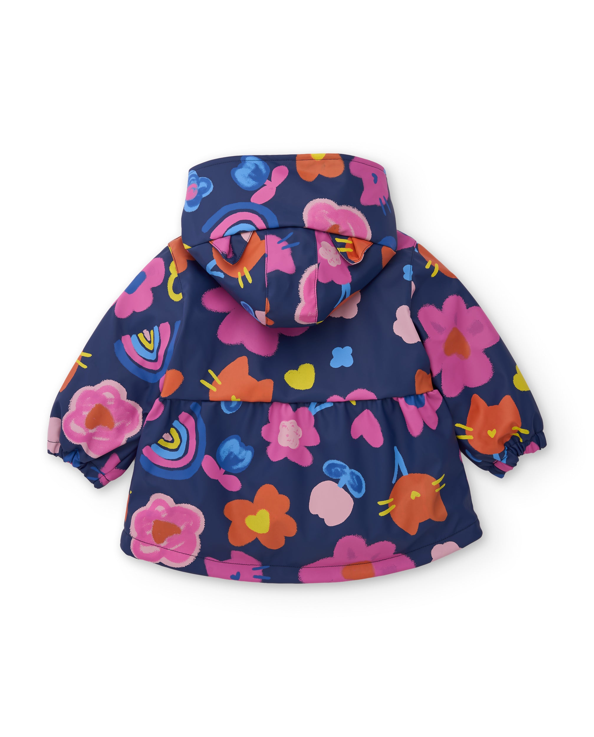 Tuc Tuc Meow Meow giacca antipioggia bambina fiori blu navy