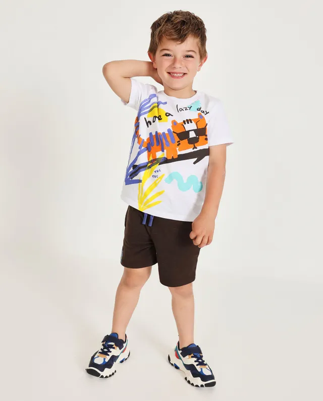 Tuc Tuc completo bambino tigre bianco 2 pezzi