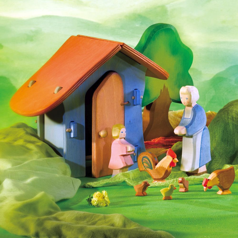 Ostheimer Nonna figura legno 14,5 cm dipinta a mano