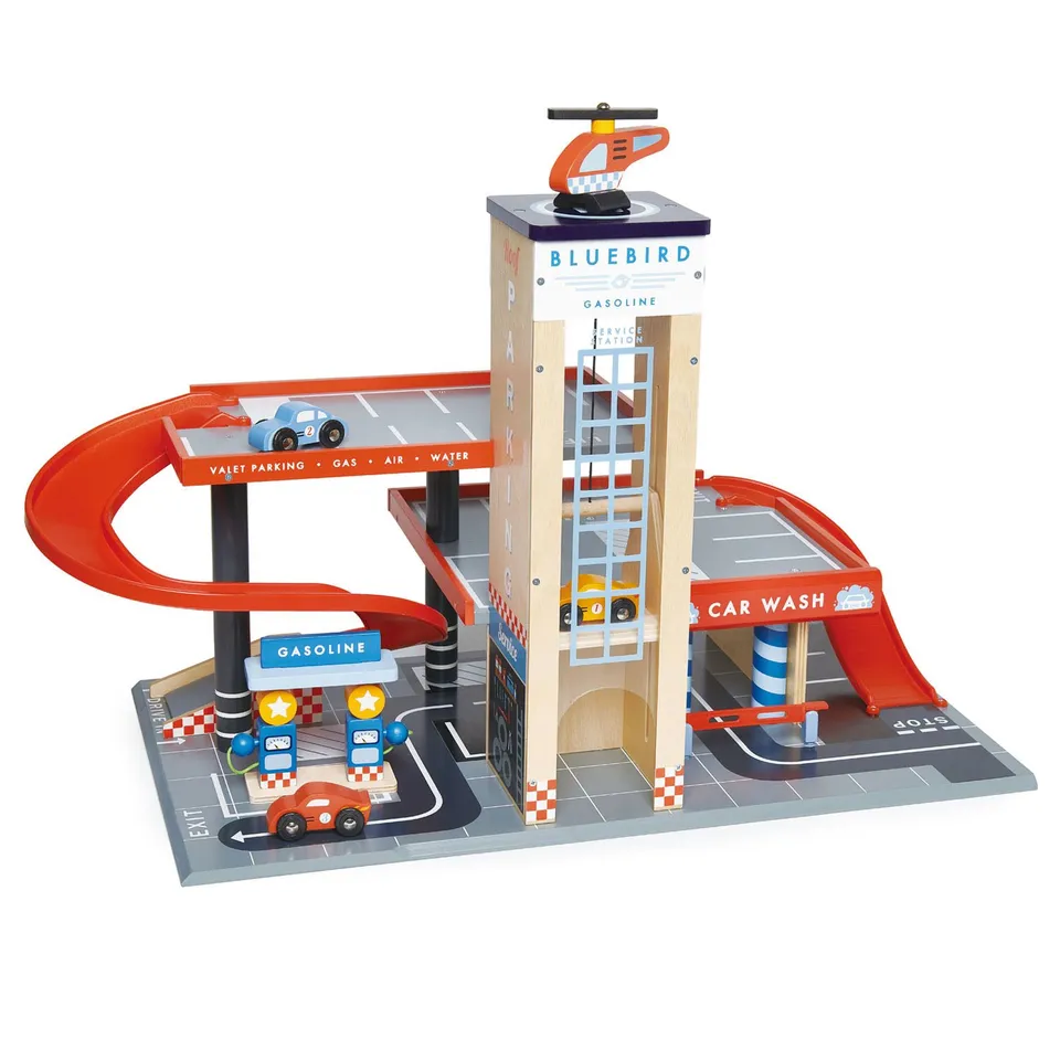 Tender Leaf Blue Bird Service Station garage legno