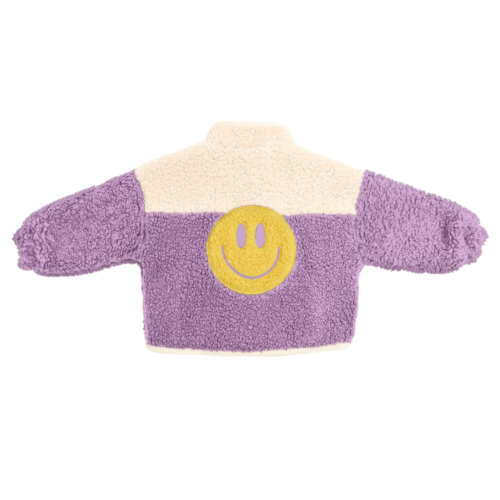 Ella and Rapha Little Teddy Smiley Jacket giacca lilla invernale