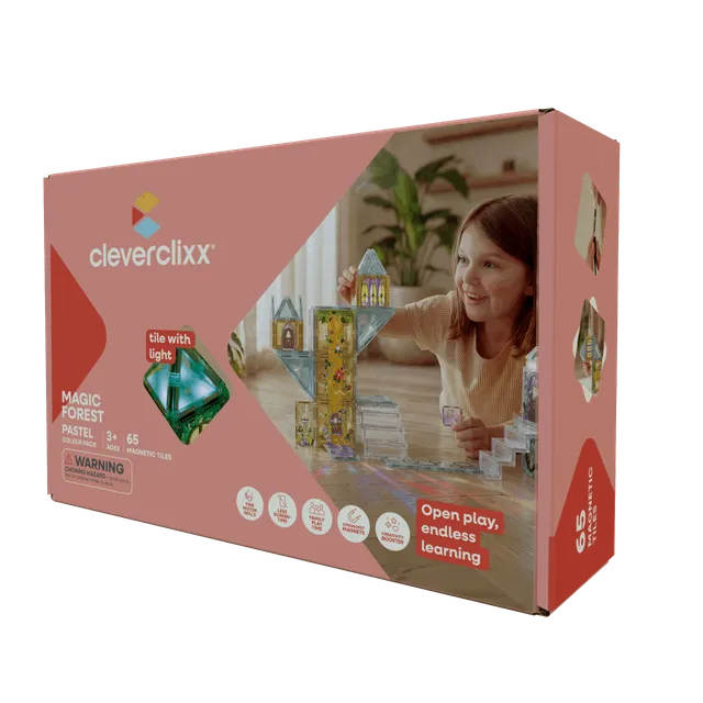 Cleverclixx Magic Forest Pack costruzioni magnetiche 65 pezzi