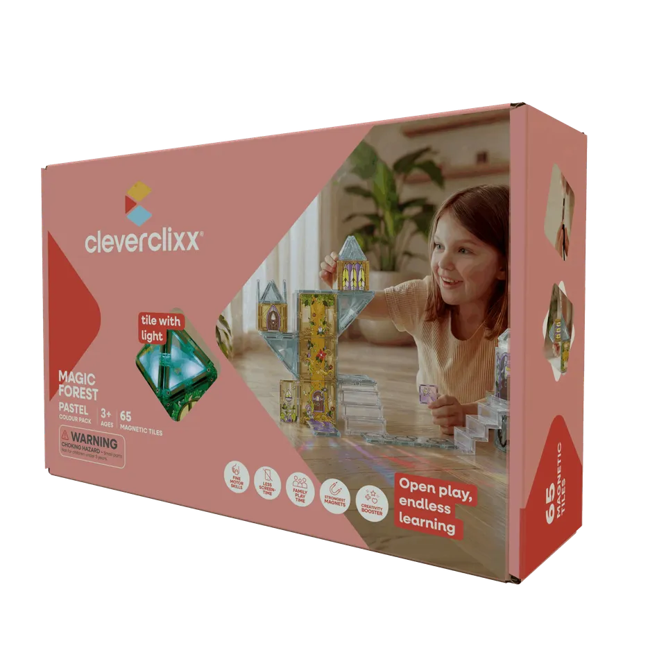 Cleverclixx Magic Forest Pack costruzioni magnetiche 65 pezzi