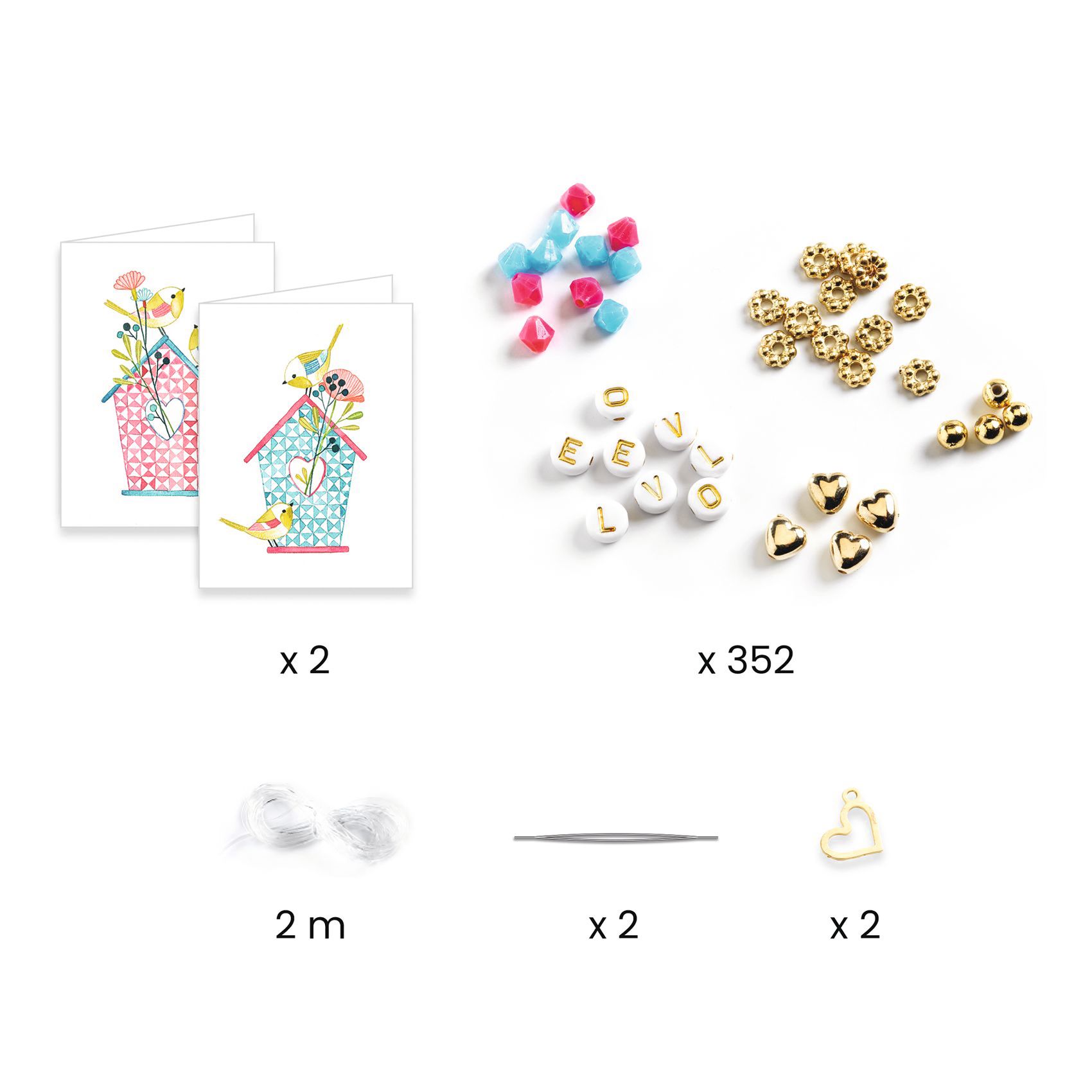 Djeco You&Me Love Letter kit braccialetti 146 pezzi
