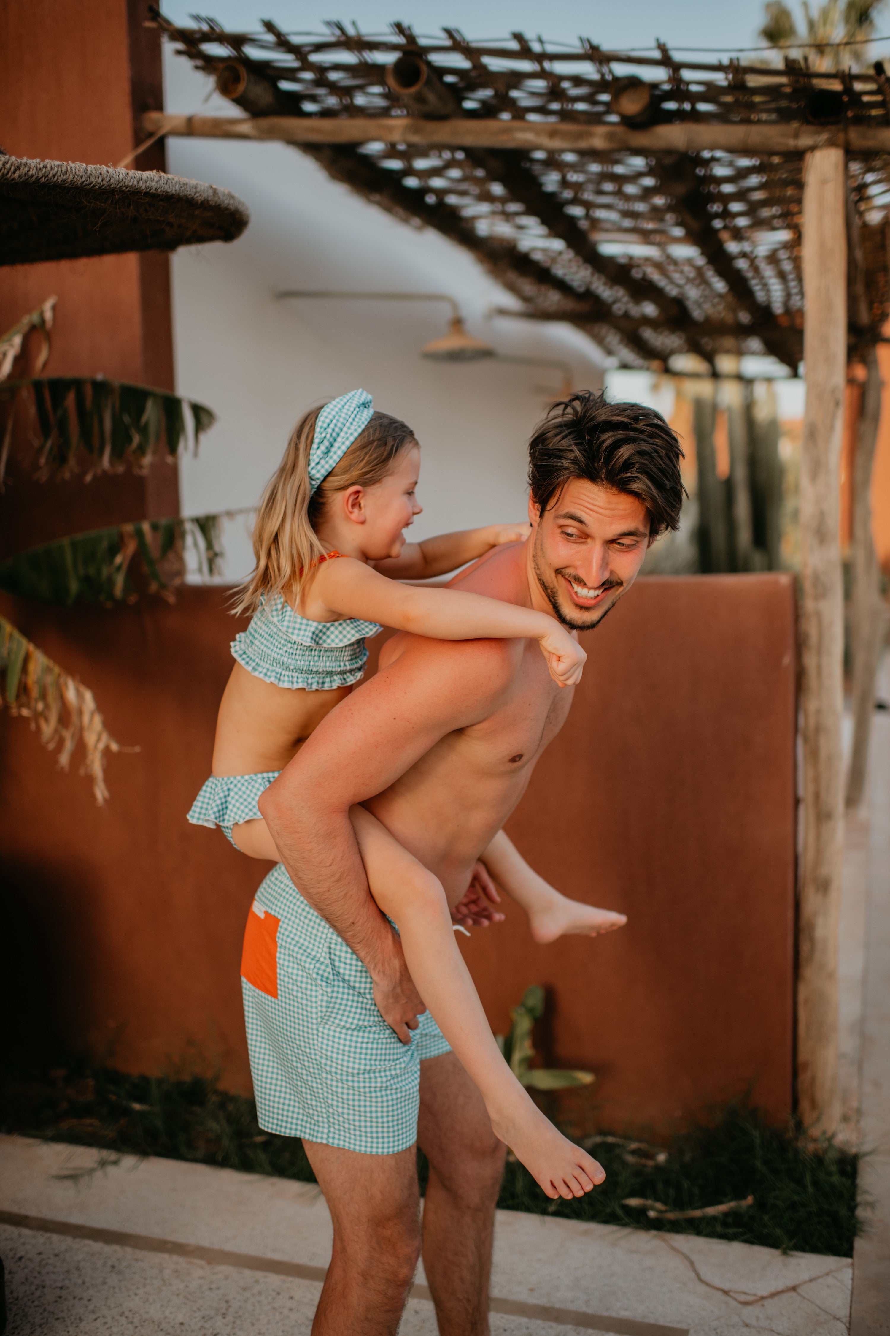 Ella and Rapha Vichy Green bikini bambina 3-4 anni verde UPF50+