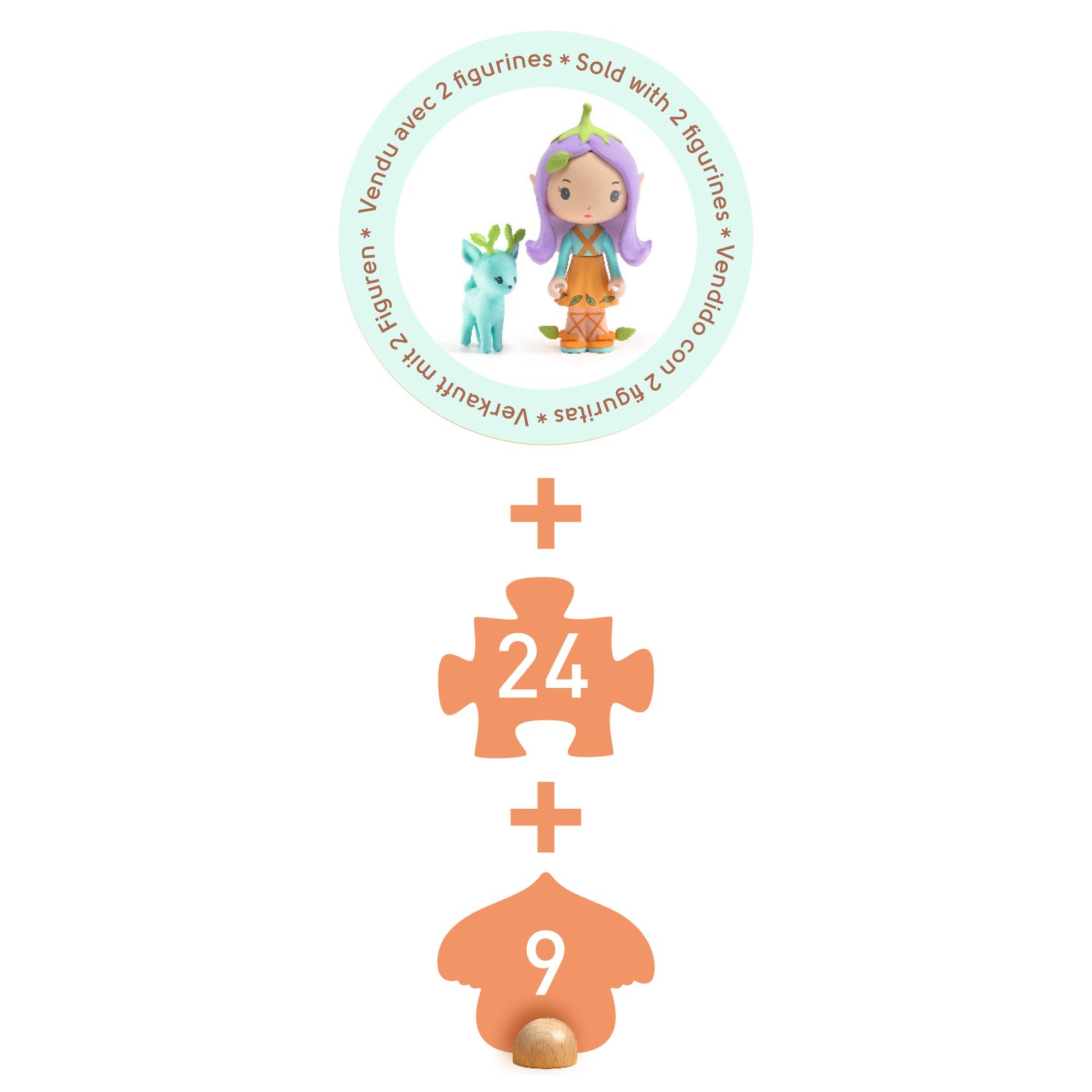 Djeco Puzzl'Up Mini mondo Lily & Polo puzzle 24 pezzi