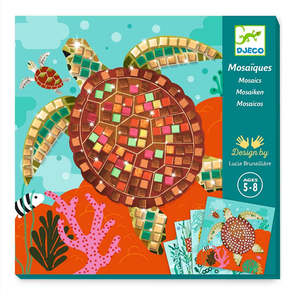 Djeco Caribbean Mosaico set artistico 4 quadretti dai 5 anni