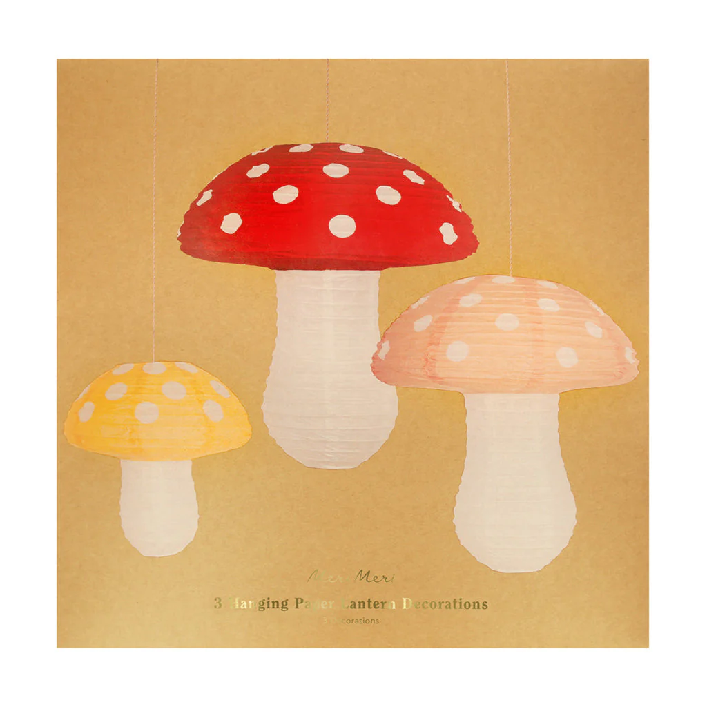 Meri Meri Mushroom 3 Lanterne Carta fungo