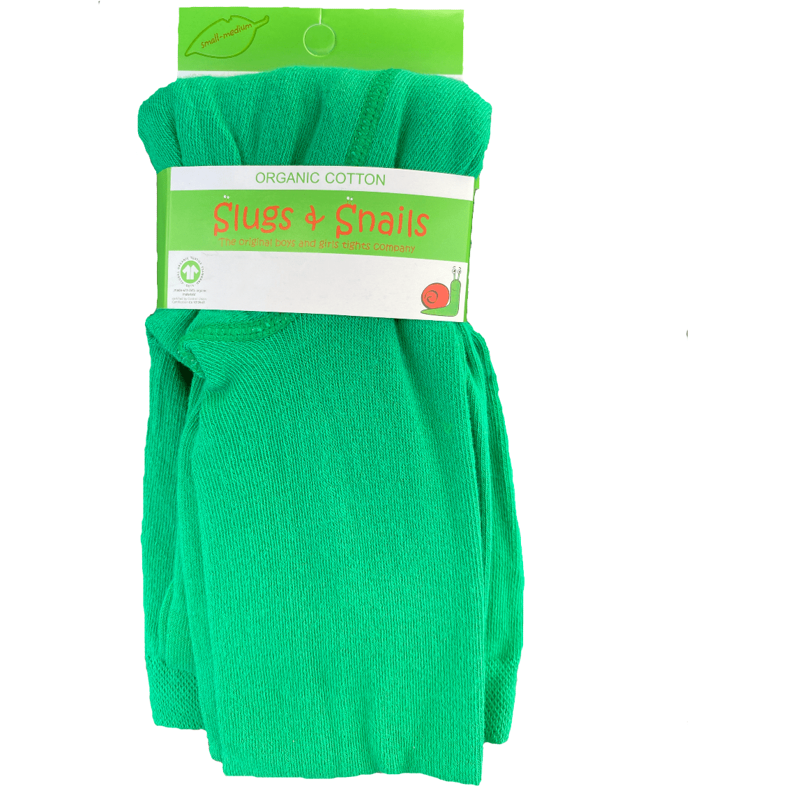 Slugs & Snails Block Colour Collant Verde S-M cotone bio