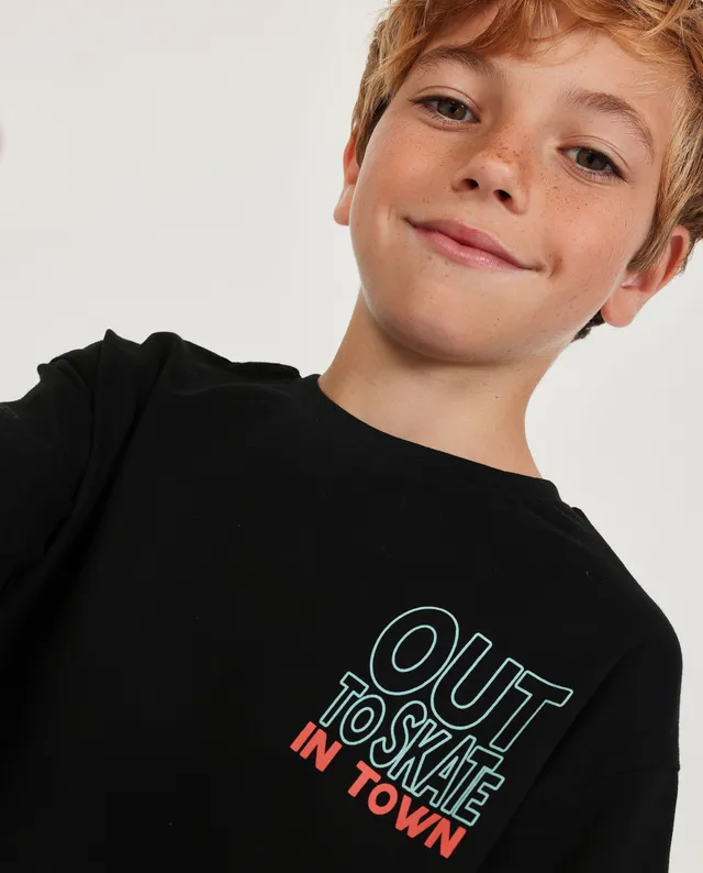 Tuc Tuc maglietta bambino nera skate cotone