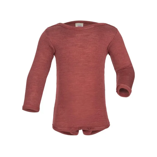 Engel Nature body maniche lunghe lana e seta rame