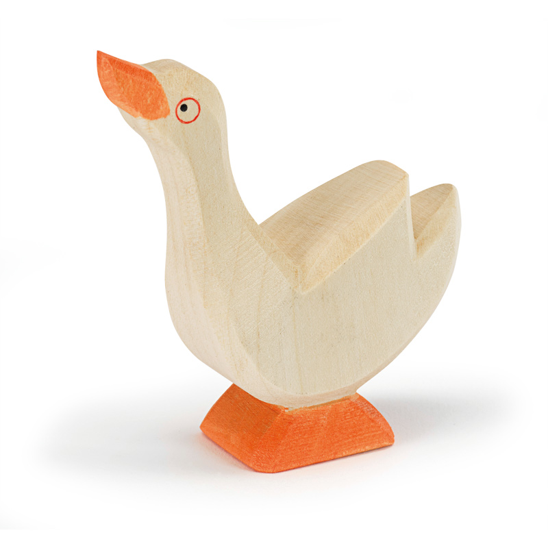 Ostheimer Oca Bianca figura legno intagliata 8 cm Waldorf
