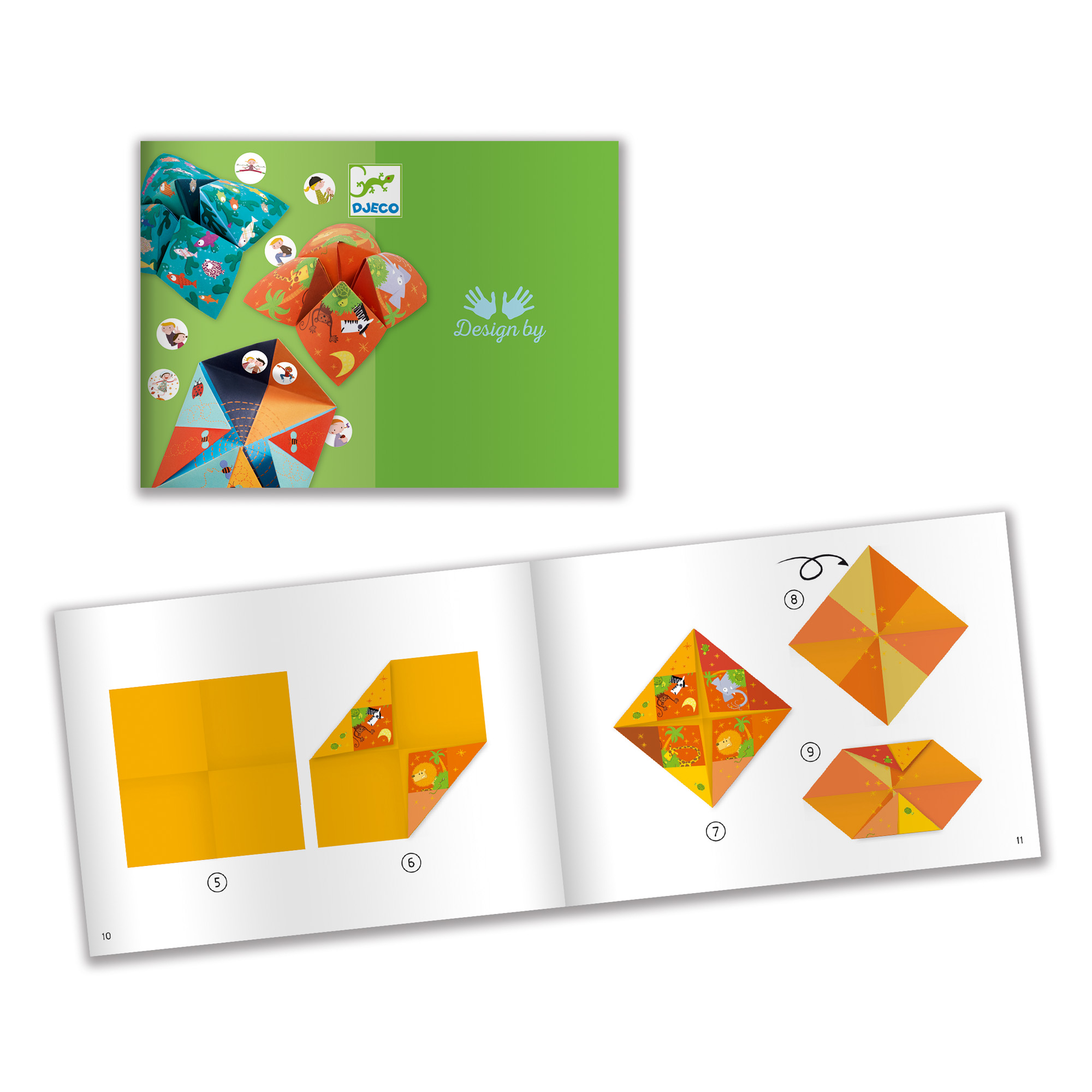 Djeco indovino fiori origami set artistico 24 fogli