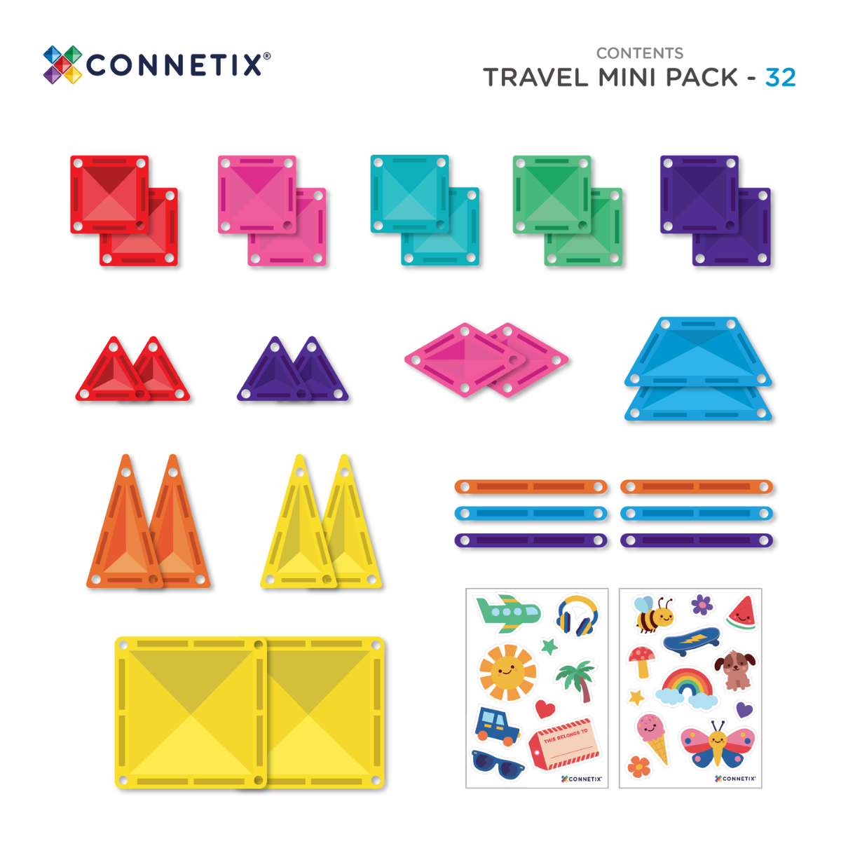 Connetix Travel Mini Pack costruzioni magnetiche 32 pezzi
