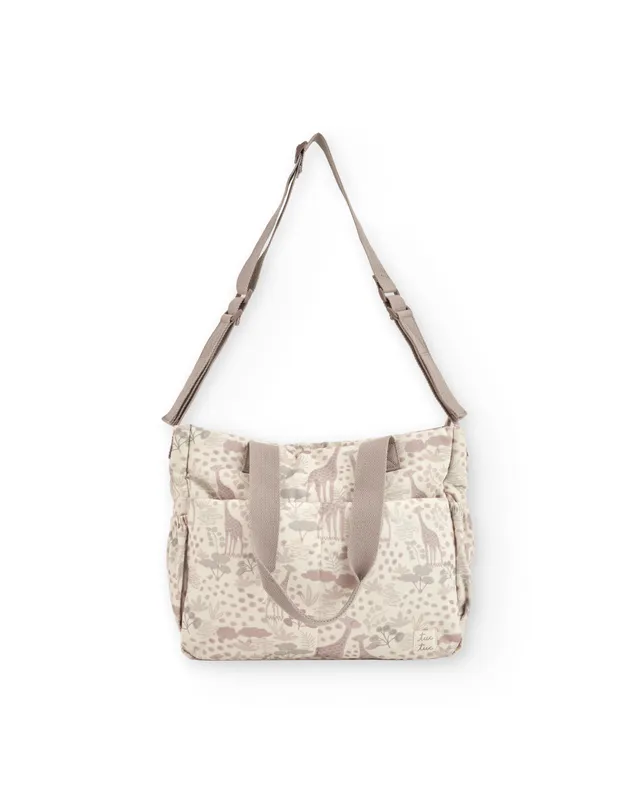 Tuc Tuc borsa fasciatoio beige giraffa tessuto