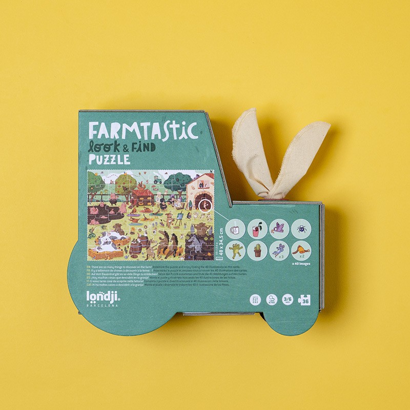 Londji Farmtastic puzzle fattoria 36 pezzi scatola trattore
