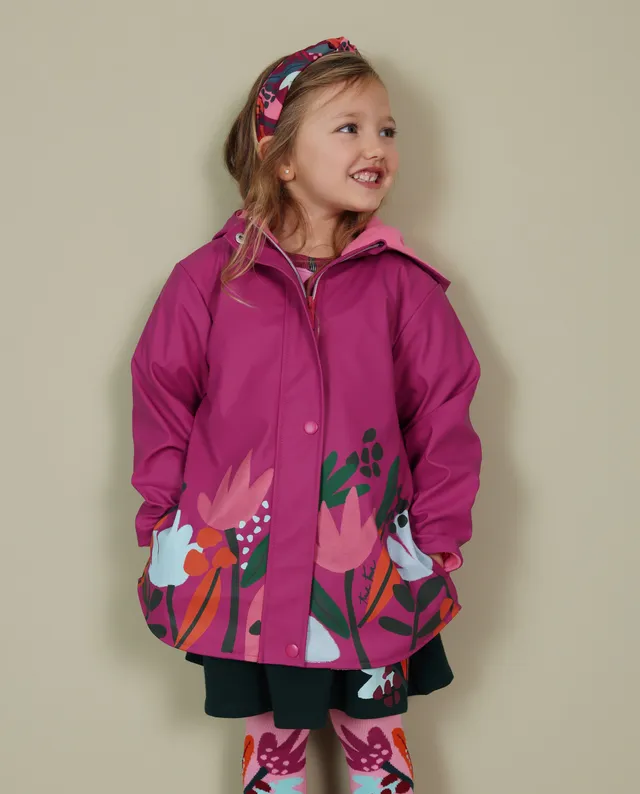 Tuc Tuc Geo-Logic giacca antipioggia bambina viola floreale