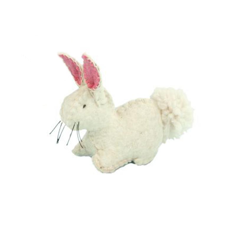 Glückskäfer Coniglio bianco figura feltro Waldorf lana