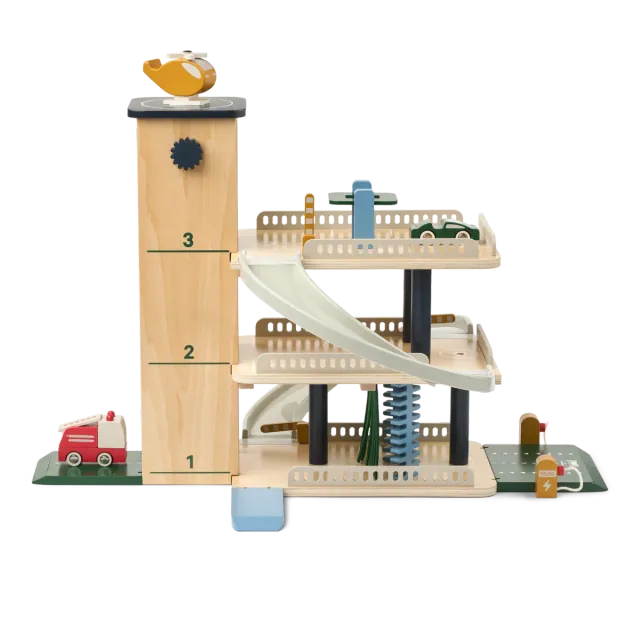 Liewood Jordy garage multipiano in legno con veicoli