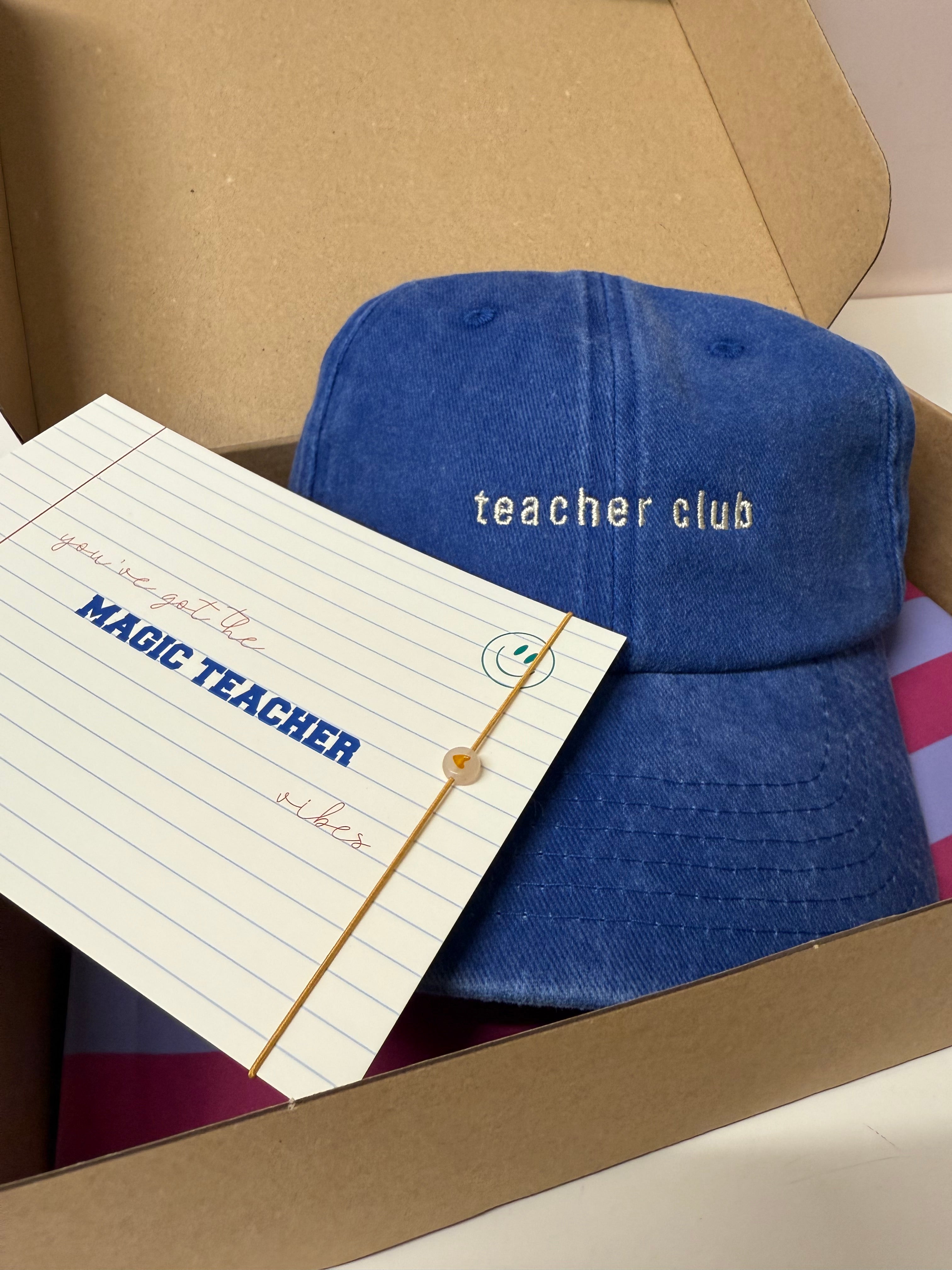 Ella and Rapha Teacher Club cappellino blu vintage ricamato
