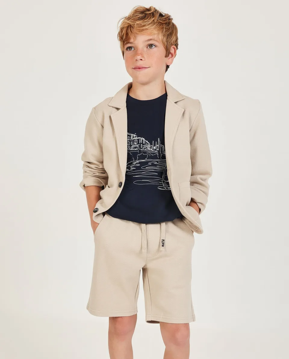 Tuc Tuc blazer bimbo maglina beige con revers