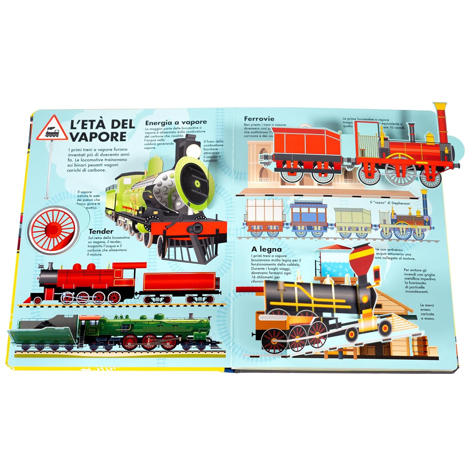 Il libro dei flip-flap Treni libro animato 4 anni