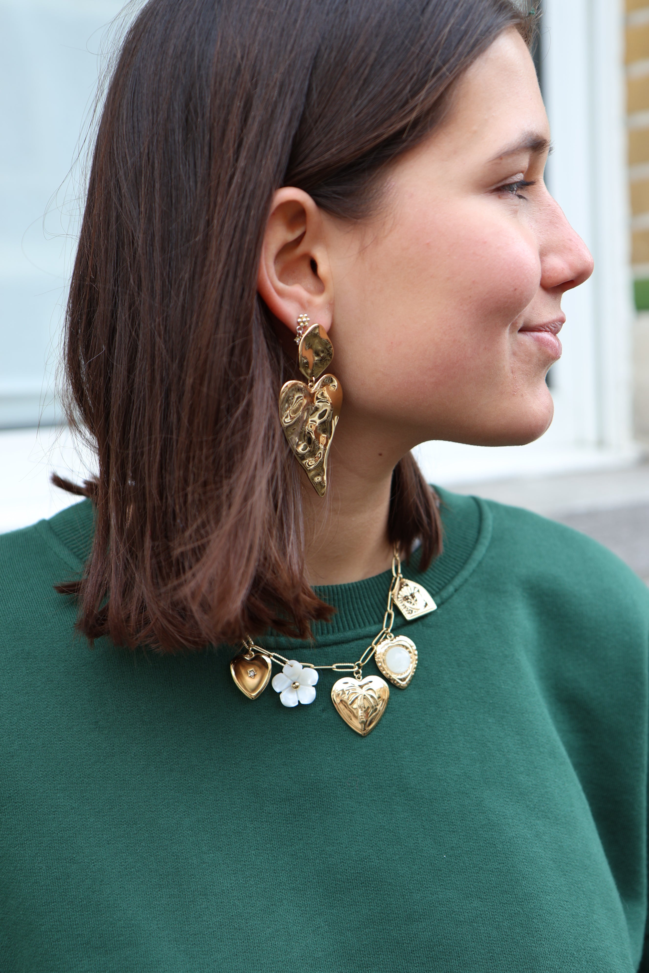 Ella and Rapha Paradise collana charm oro taglia unica acciaio