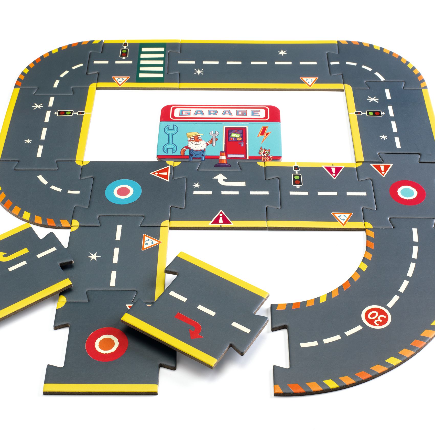 Djeco Crazy Motors Puzzl'Up Ville City puzzle pista 36 pezzi