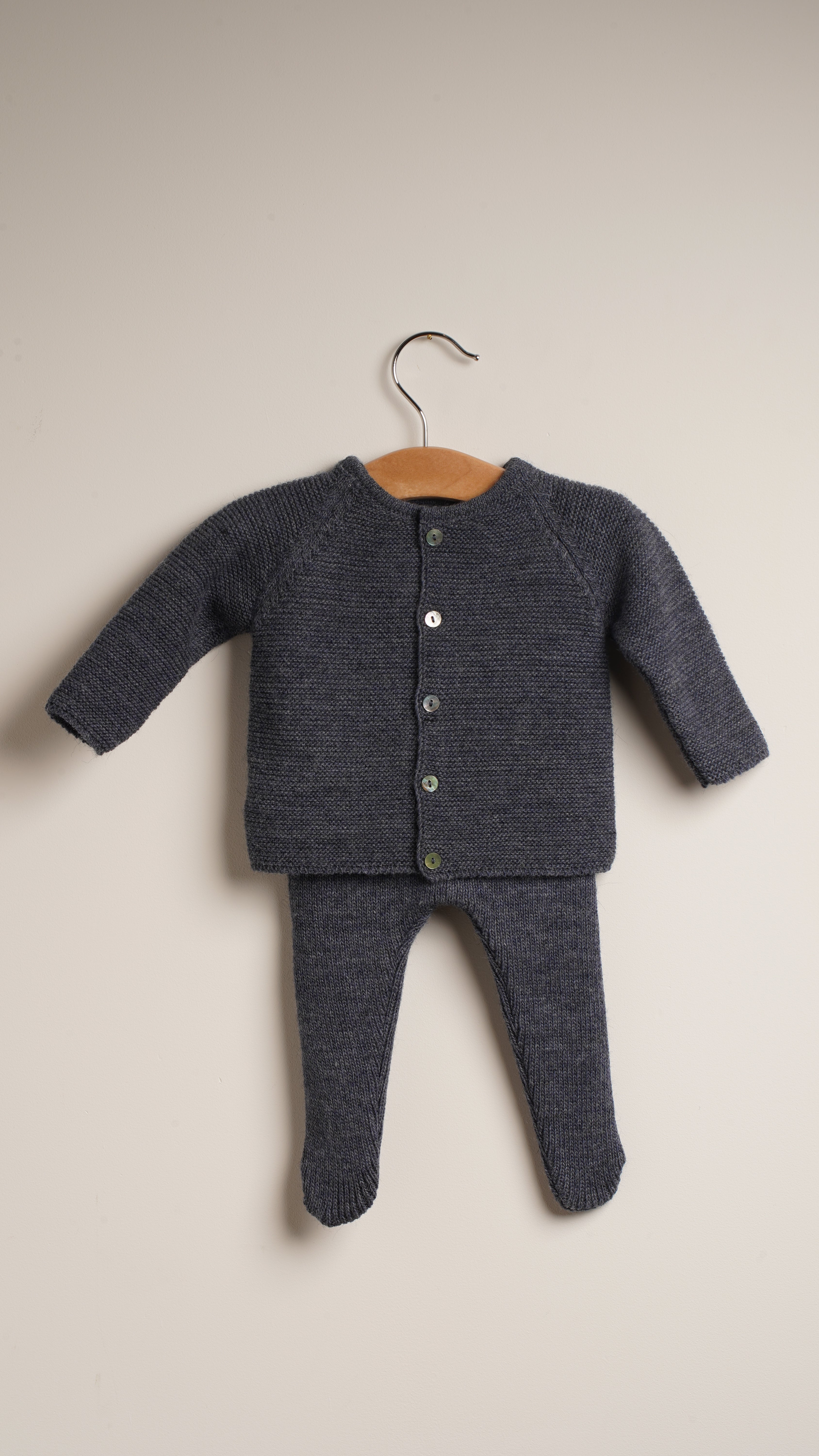 Mebi cardigan bimbi punto blu marino bottoni