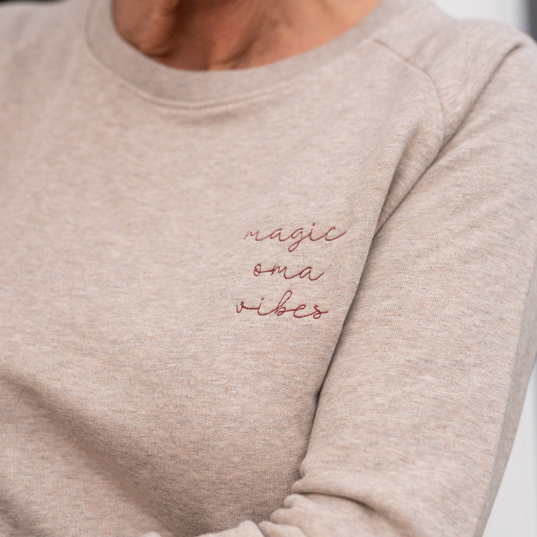 Ella and Rapha Oma Sweet Taupe felpa cotone donna
