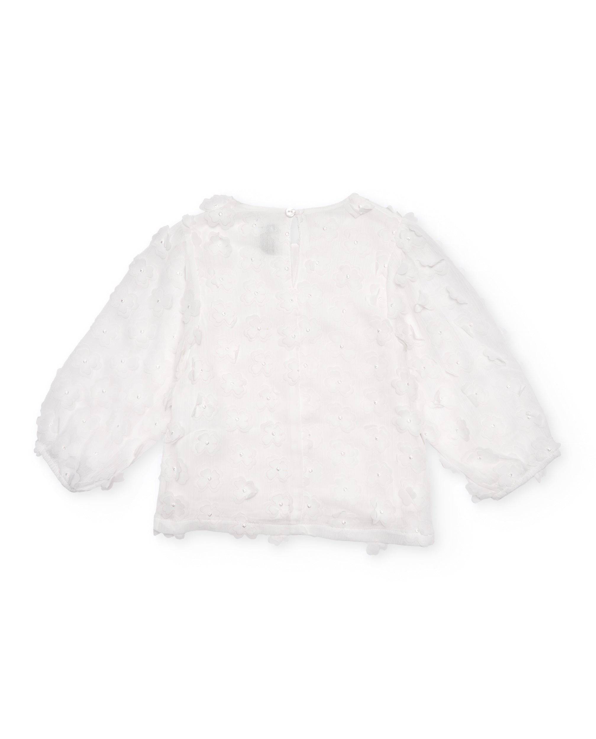 Tuc Tuc camicia bambina bianca fiori maniche lunghe