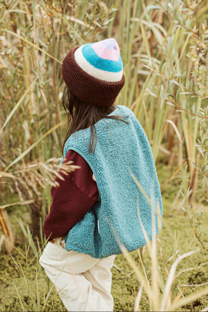 Ella and Rapha berretto bimbo multicolor in lana