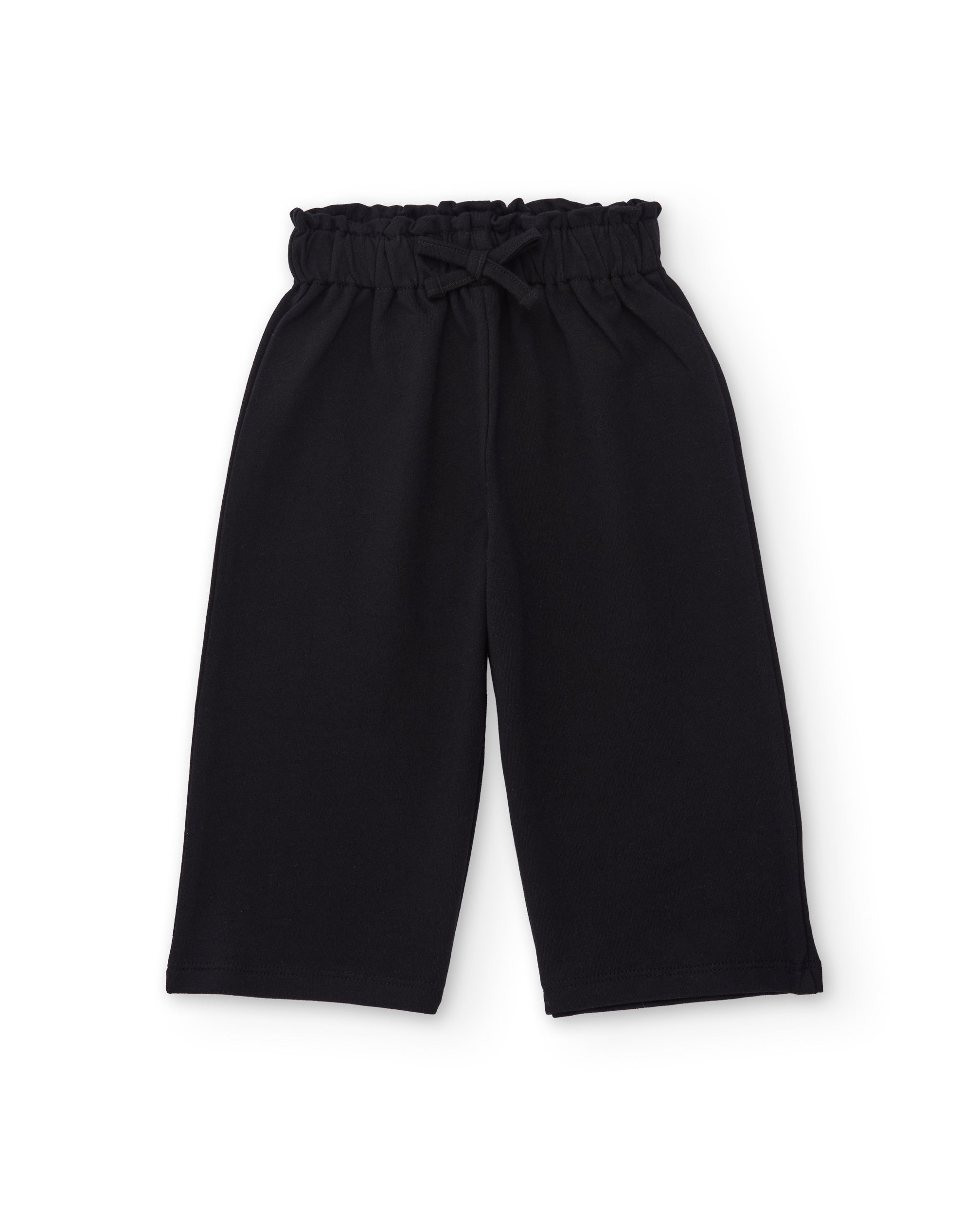 Tuc Tuc pantaloni bambina jersey neri con fiocco