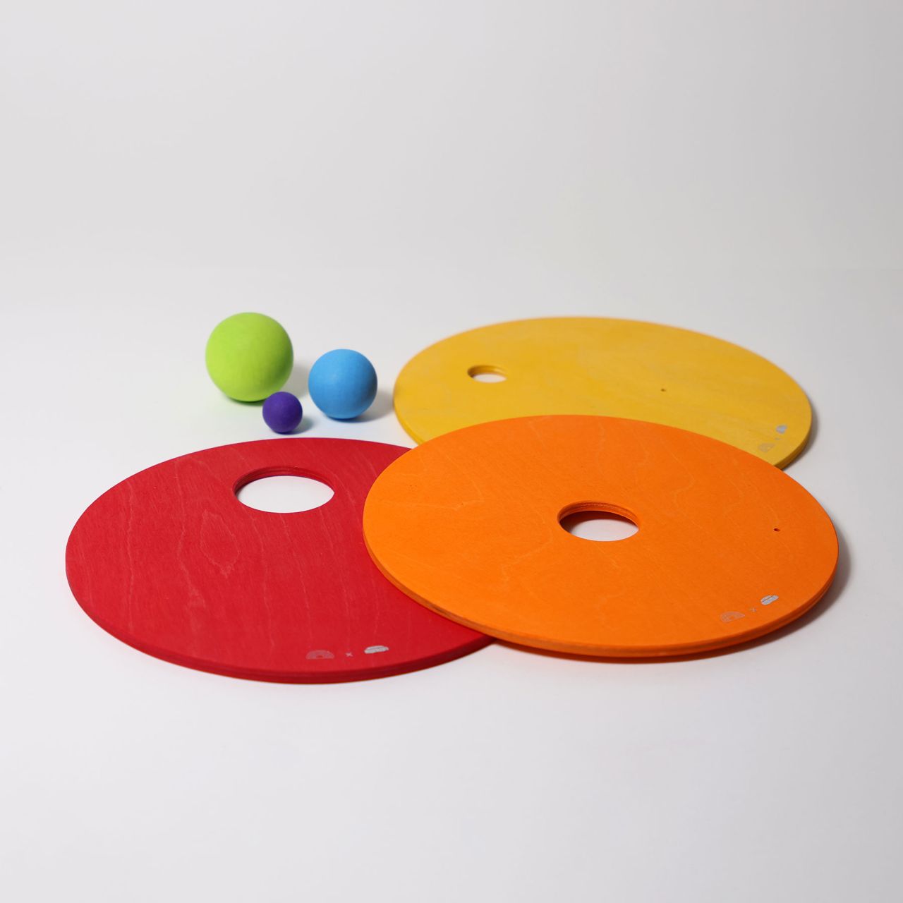 Grimm's Rolling Discs Warm Classic dischi in legno 3 pezzi
