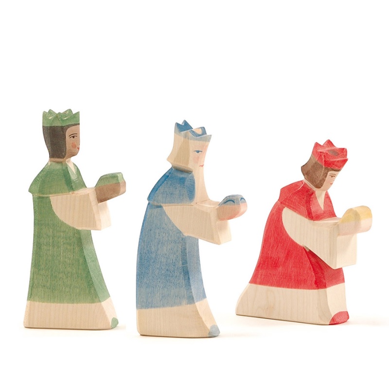 Ostheimer Re Magi figure legno 3 pezzi 16 cm