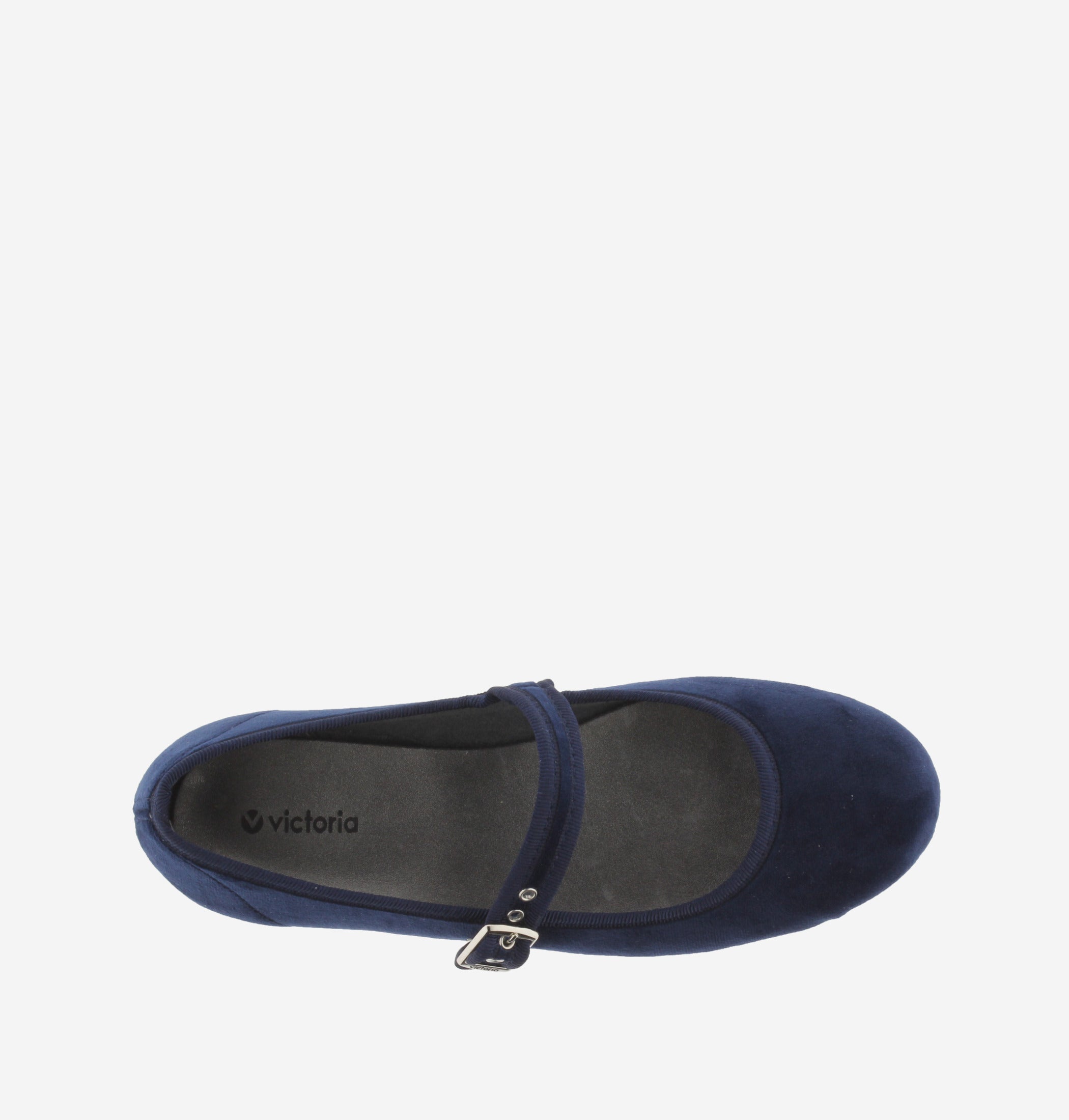 Victoria ballerine velluto bambina blu marino
