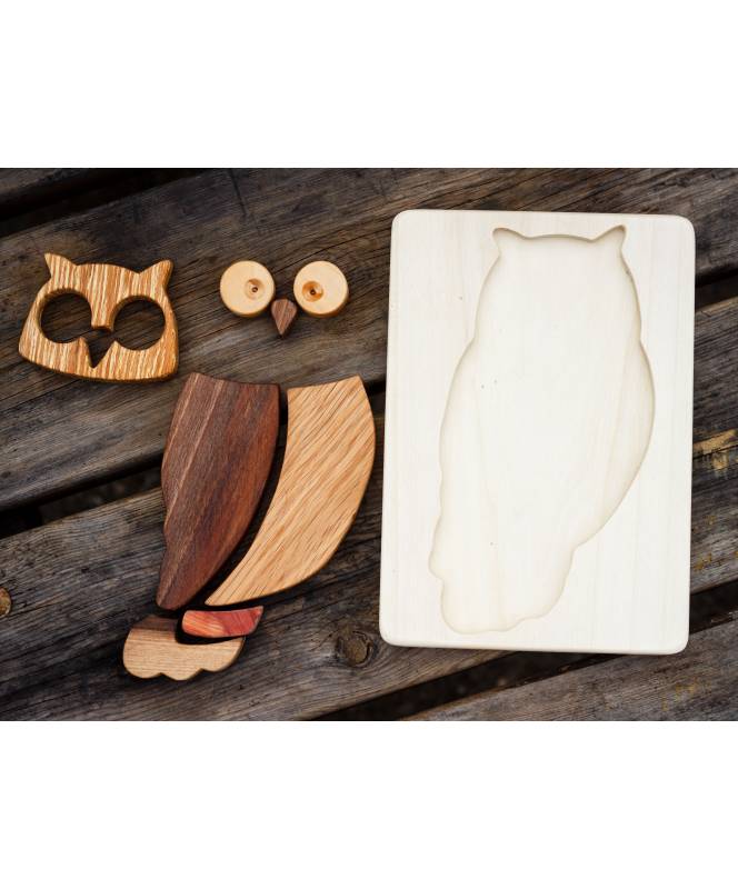 Cocoletes Wood Art puzzle legno Gufo 8 pezzi