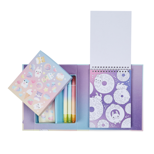 Tiger Tribe Kawaii Pastel Colouring Set da colorare viaggio