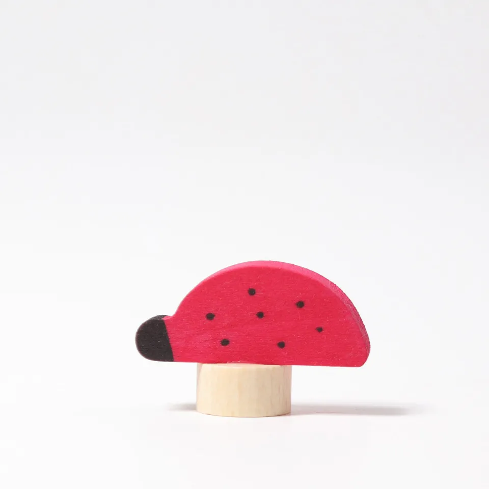 Grimm’s coccinella figura legno decorativa H 3 cm Waldorf