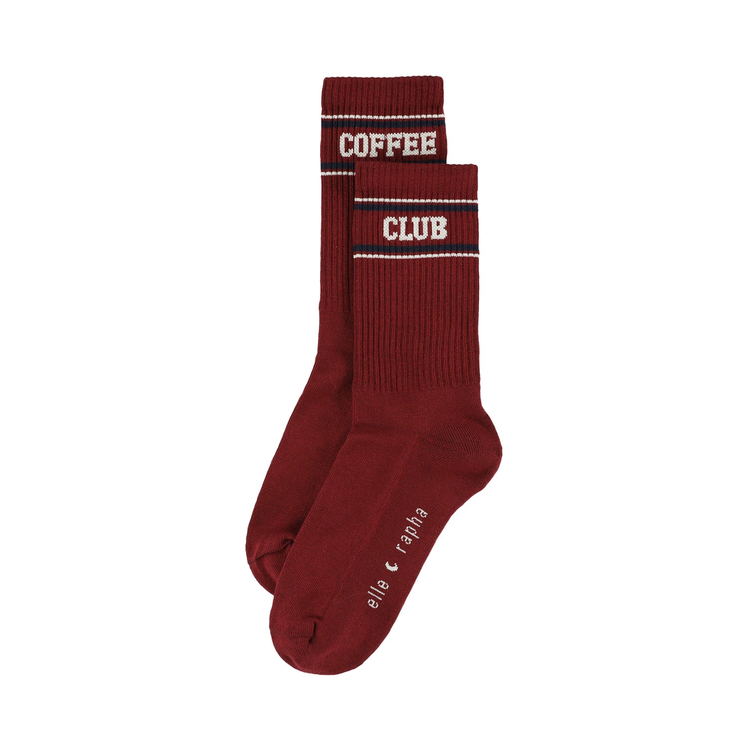 Ella and Rapha Coffee Club calzini bordeaux cotone