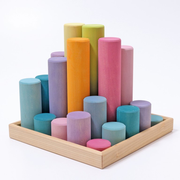 Grimm's Large Building Rollers Pastel costruzioni 25 pezzi