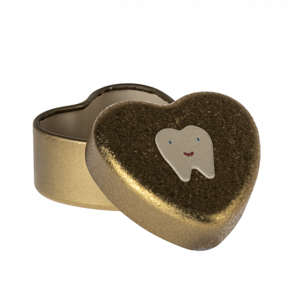 Maileg scatolina portadenti latta oro dente da latte