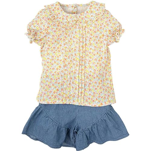 Babidu completino neonata blusa e mutandina cotone tinta unita
