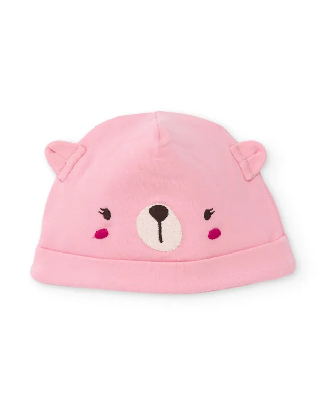 Tuc Tuc Sweet Teddy Bear cappello neonata rosa in cotone